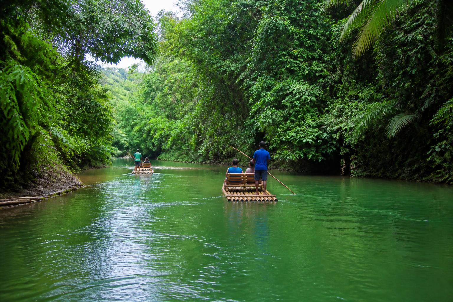 Bamboo rafting on the Rio Grande in Portland