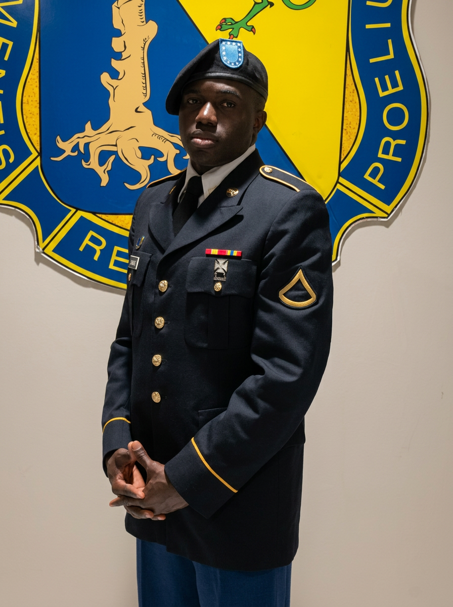 Olardo in U.S. Army dress uniform