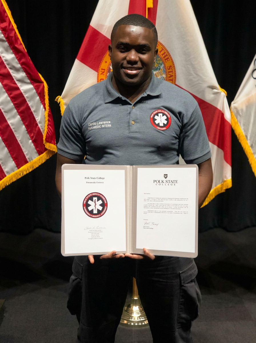 Olardo at Polk State College paramedic graduation